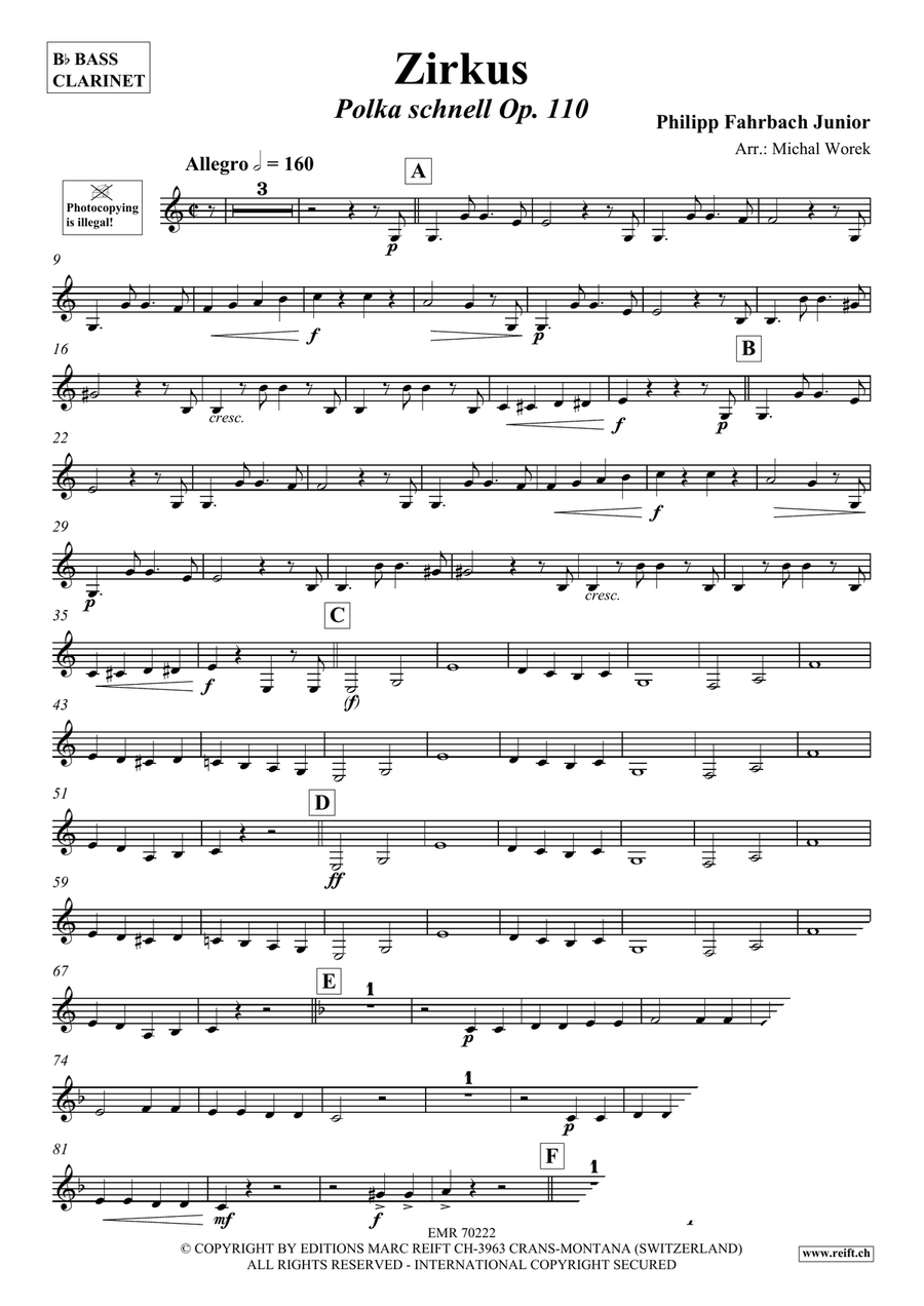 Zirkus Zirkus Bass Clarinet scores gallery preview page 3