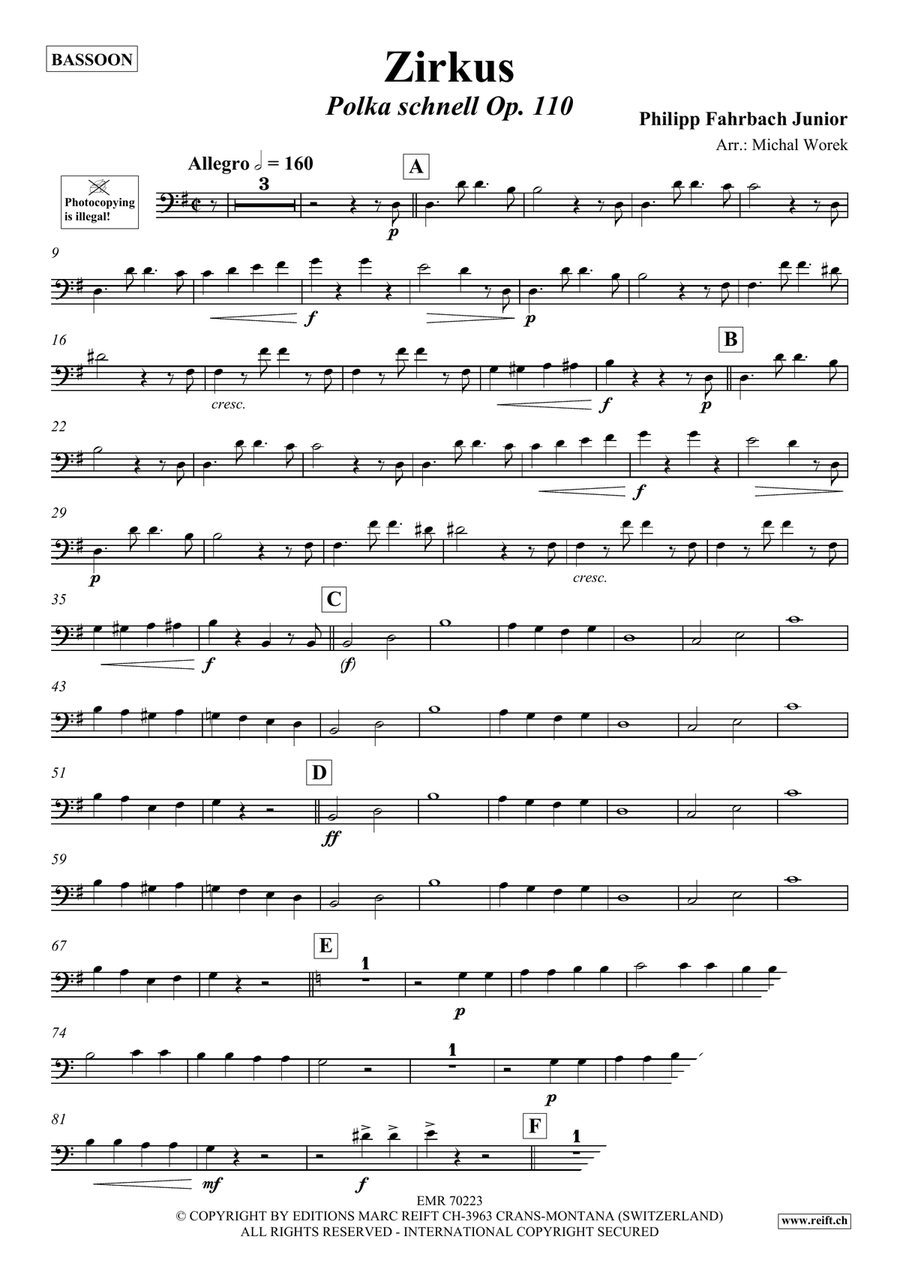 Zirkus Zirkus Bassoon Solo scores gallery preview page 3