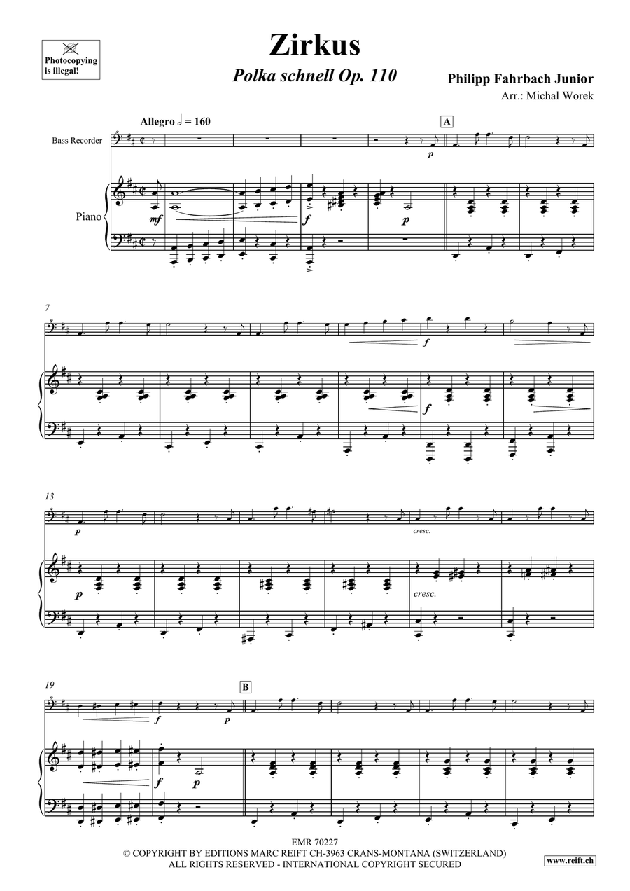 Zirkus Zirkus Bass Recorder scores gallery preview page 4