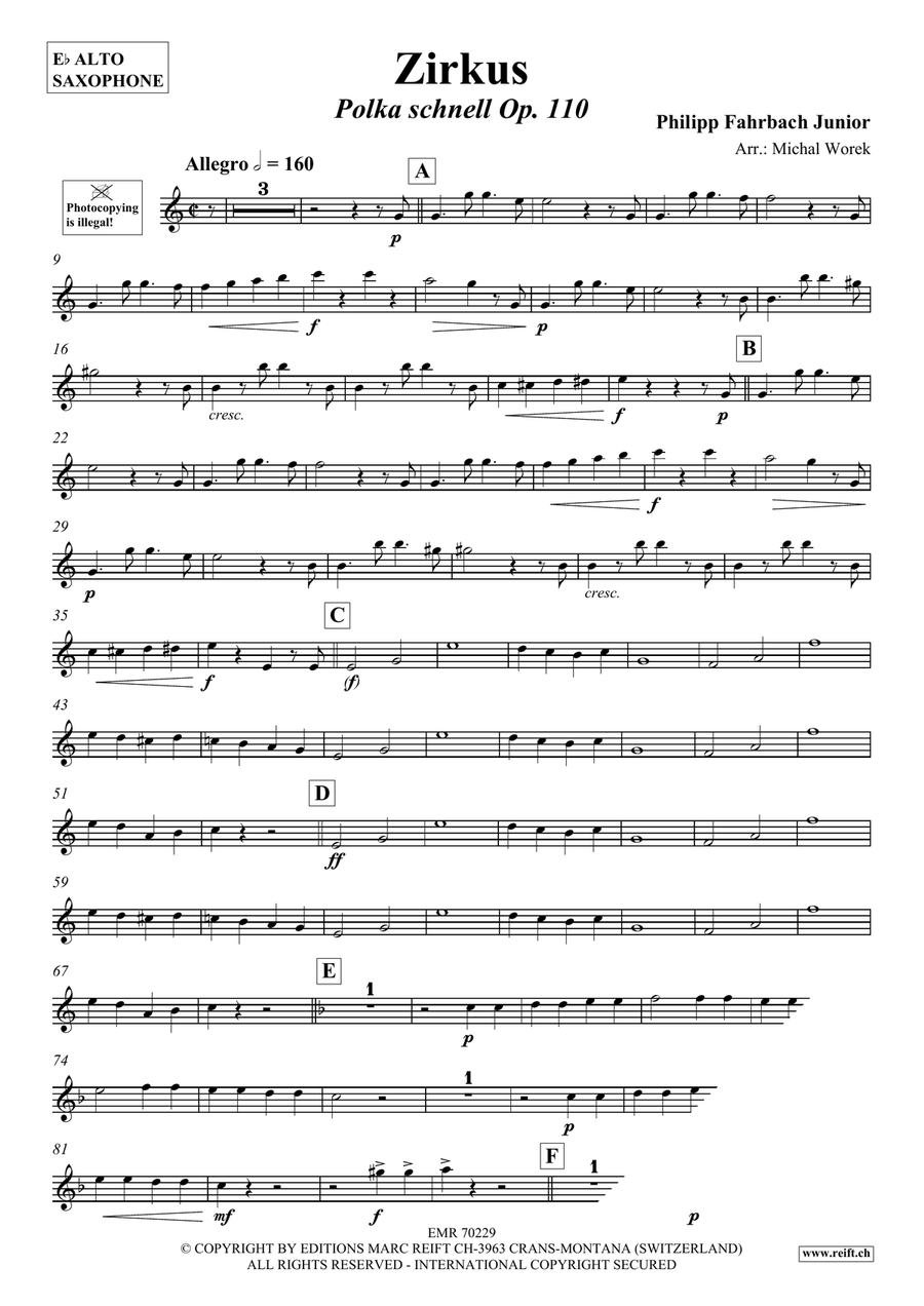Zirkus Zirkus Alto Saxophone scores gallery preview page 3