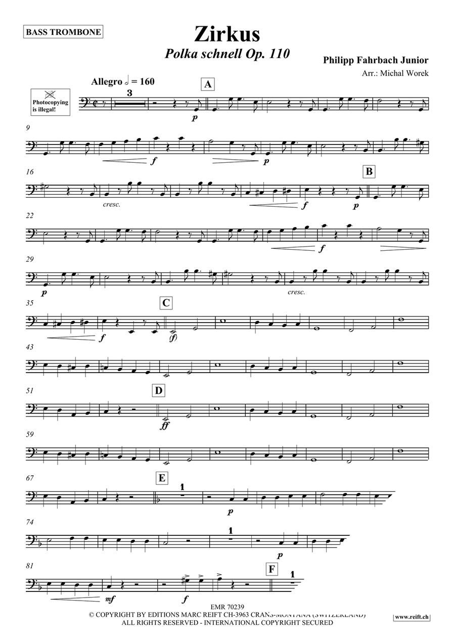 Zirkus Zirkus Bass Trombone scores gallery preview page 3