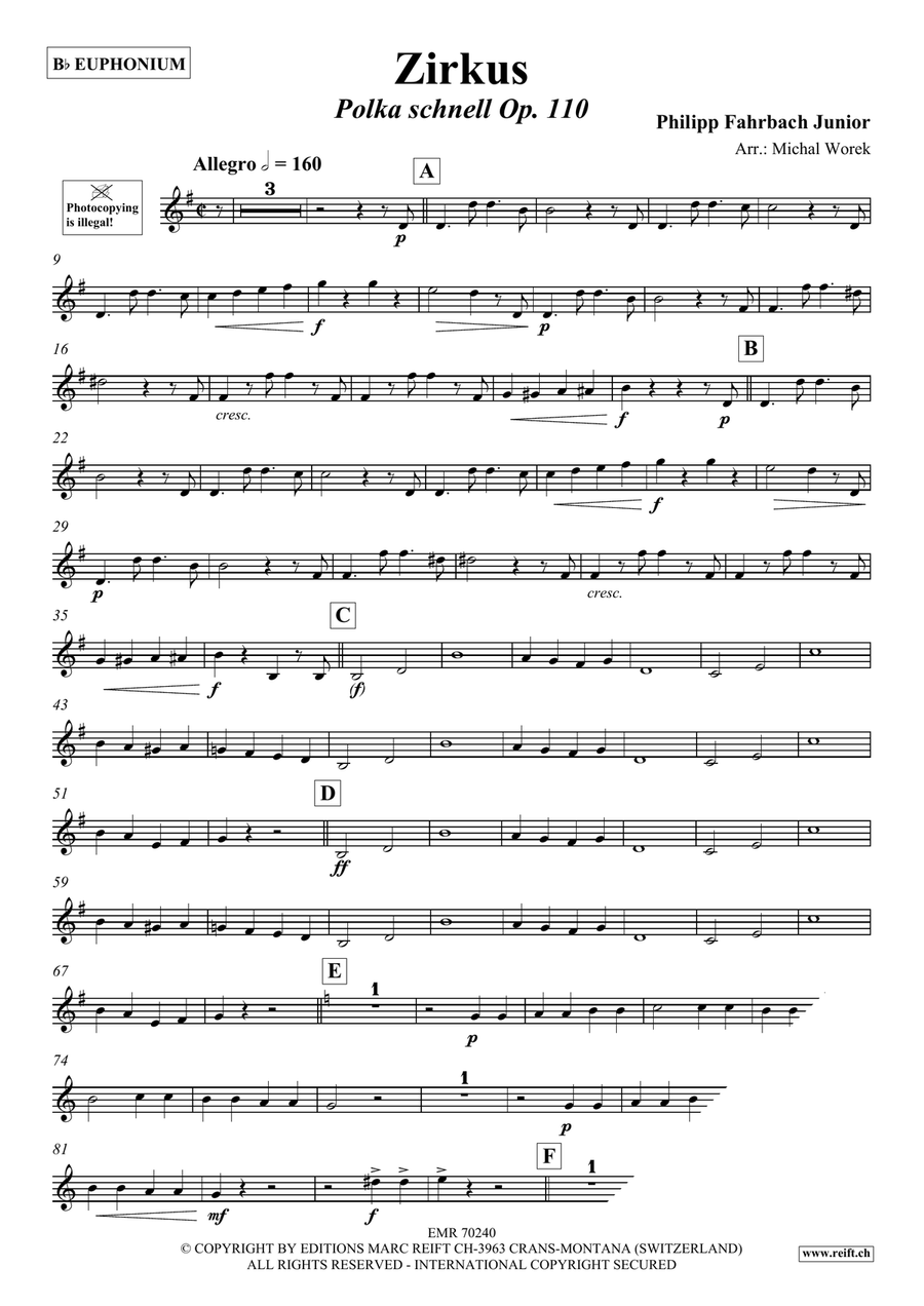 Zirkus Zirkus Euphonium scores gallery preview page 3