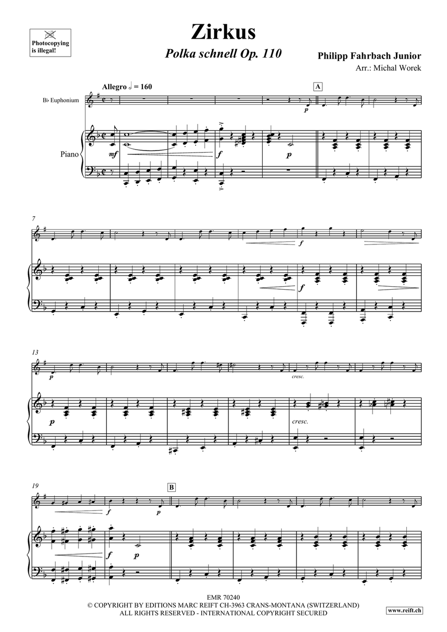 Zirkus Zirkus Euphonium scores gallery preview page 4