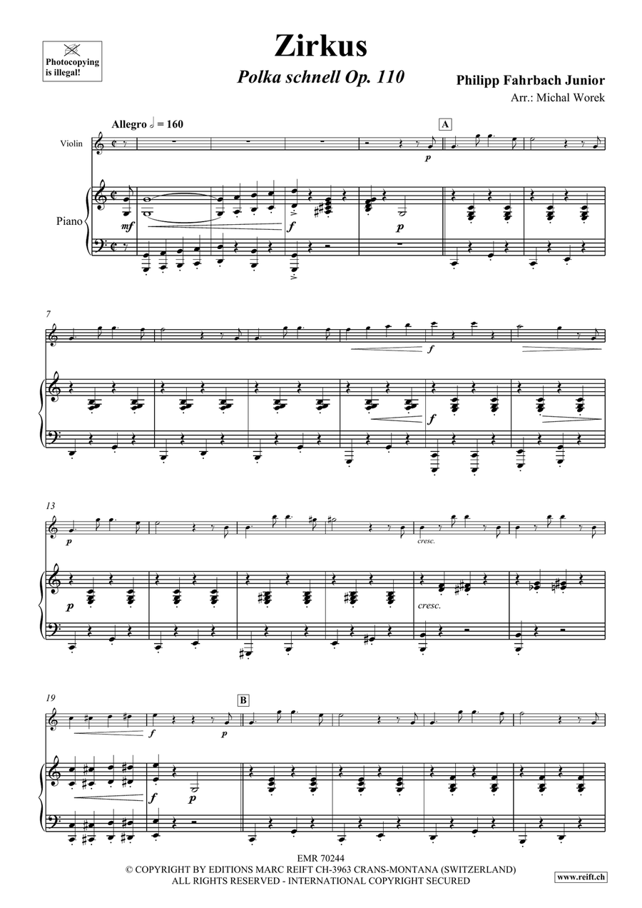 Zirkus Zirkus Violin Solo scores gallery preview page 4