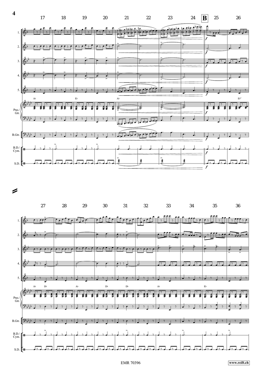 Grandioso March Grandioso March Saxophone Quintet scores gallery preview page 4