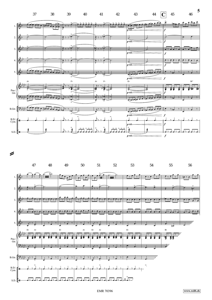 Grandioso March Grandioso March Saxophone Quintet scores gallery preview page 5