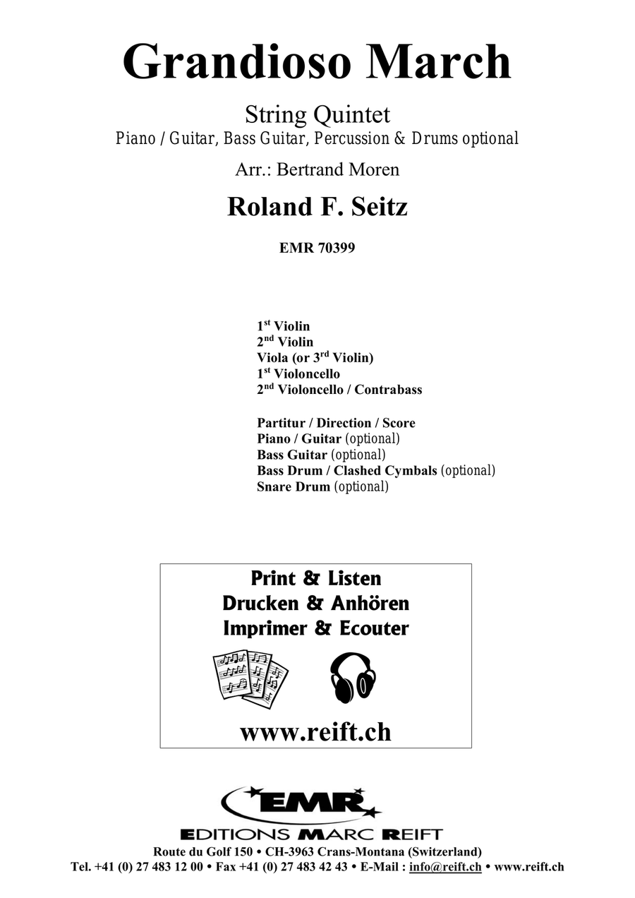 Grandioso March Grandioso March String Quintet scores gallery preview page 2