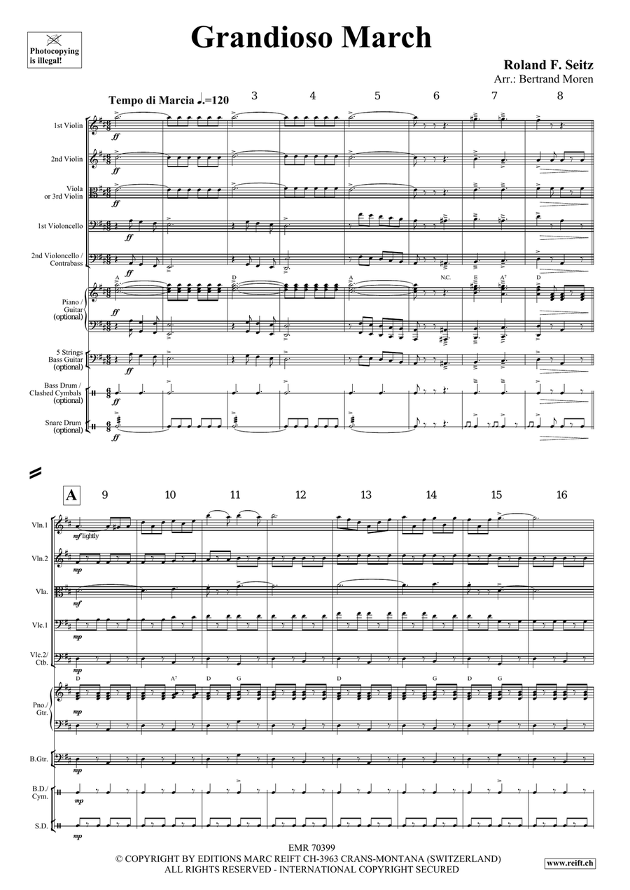 Grandioso March Grandioso March String Quintet scores gallery preview page 3