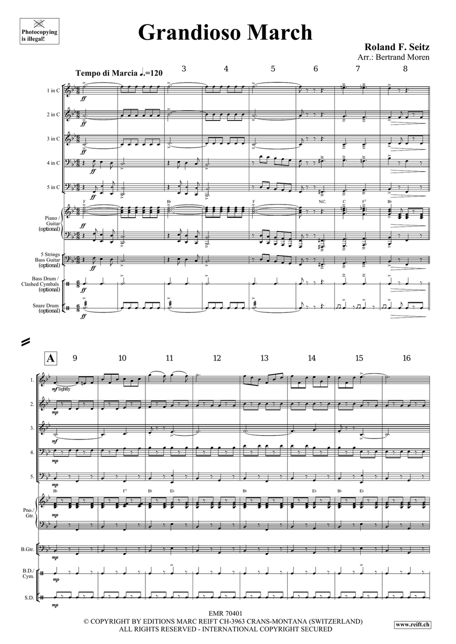 Grandioso March Grandioso March Woodwind Quintet scores gallery preview page 3