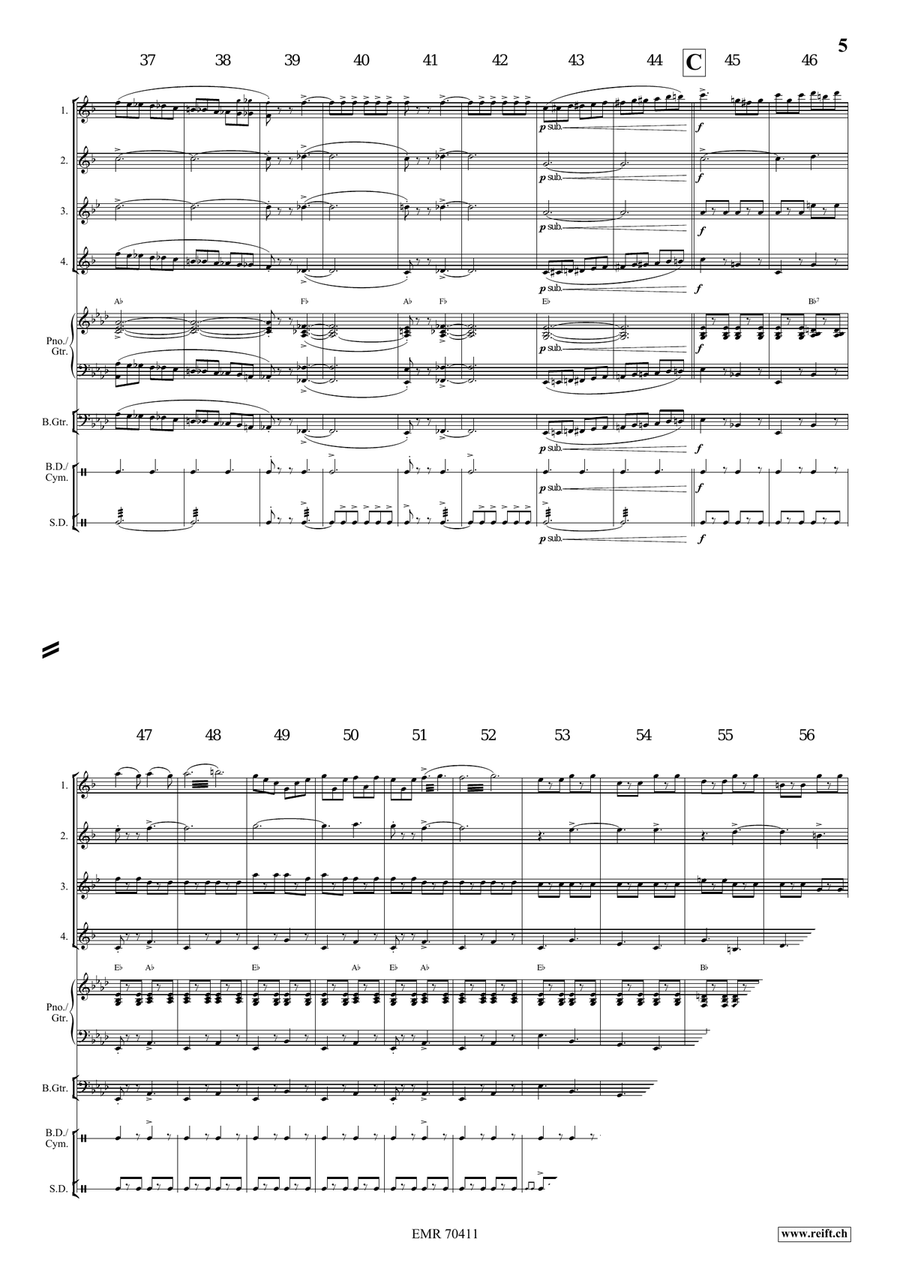 Grandioso March Grandioso March Saxophone Quartet scores gallery preview page 5