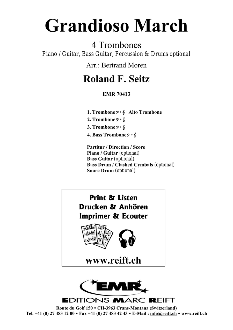 Grandioso March Grandioso March Trombone Quartet scores gallery preview page 2