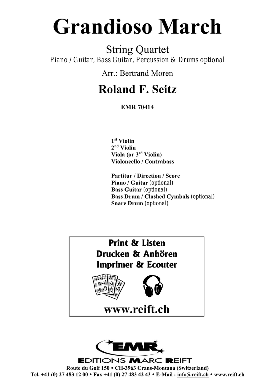 Grandioso March Grandioso March String Quartet scores gallery preview page 2