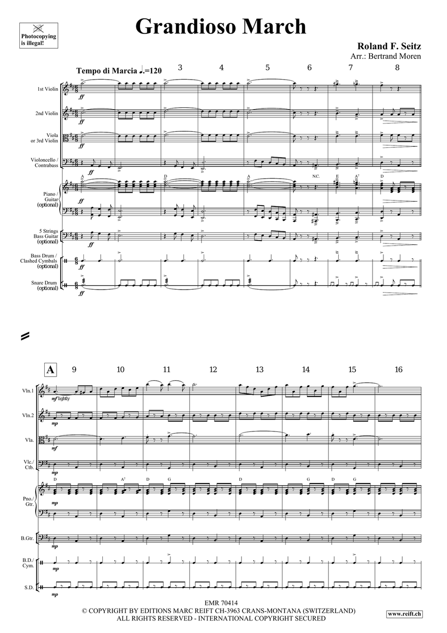 Grandioso March Grandioso March String Quartet scores gallery preview page 3