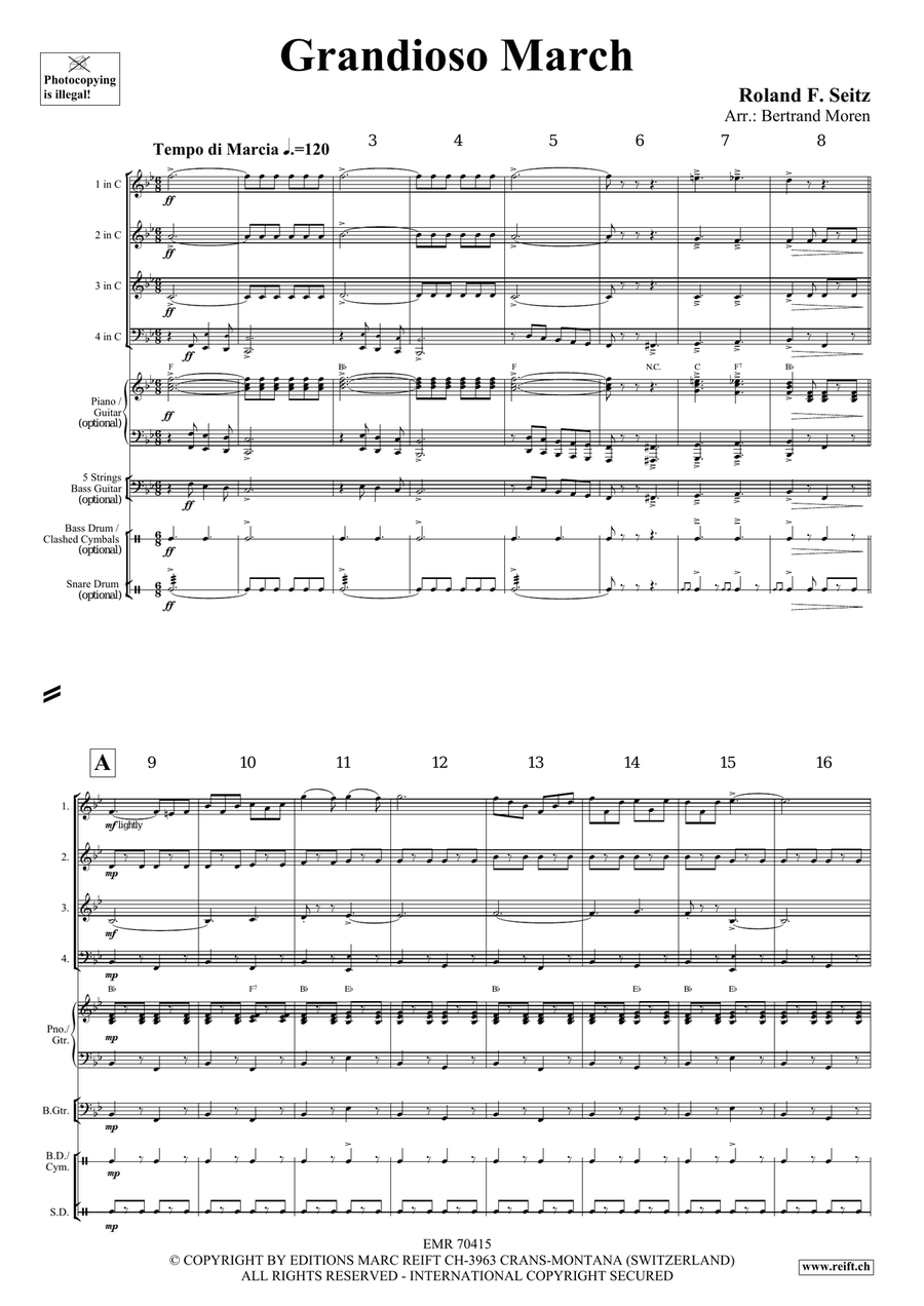 Grandioso March Grandioso March Brass Quartet scores gallery preview page 3