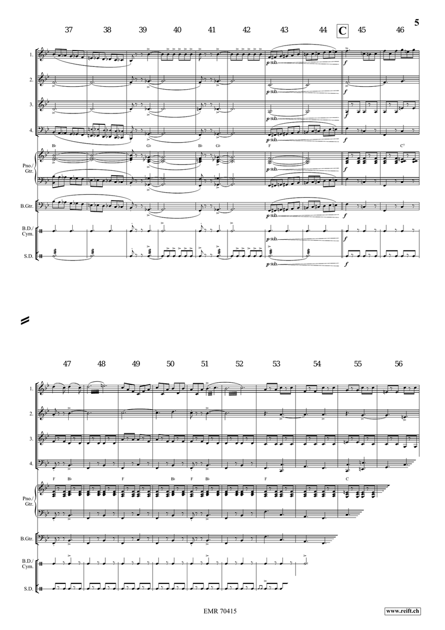 Grandioso March Grandioso March Brass Quartet scores gallery preview page 5