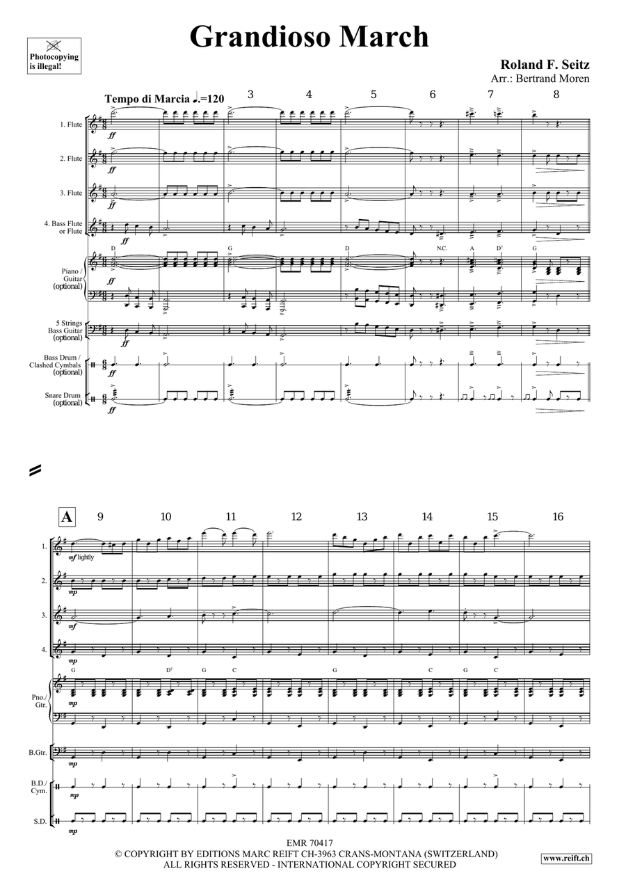 Grandioso March Grandioso March Flute Quartet scores gallery preview page 3
