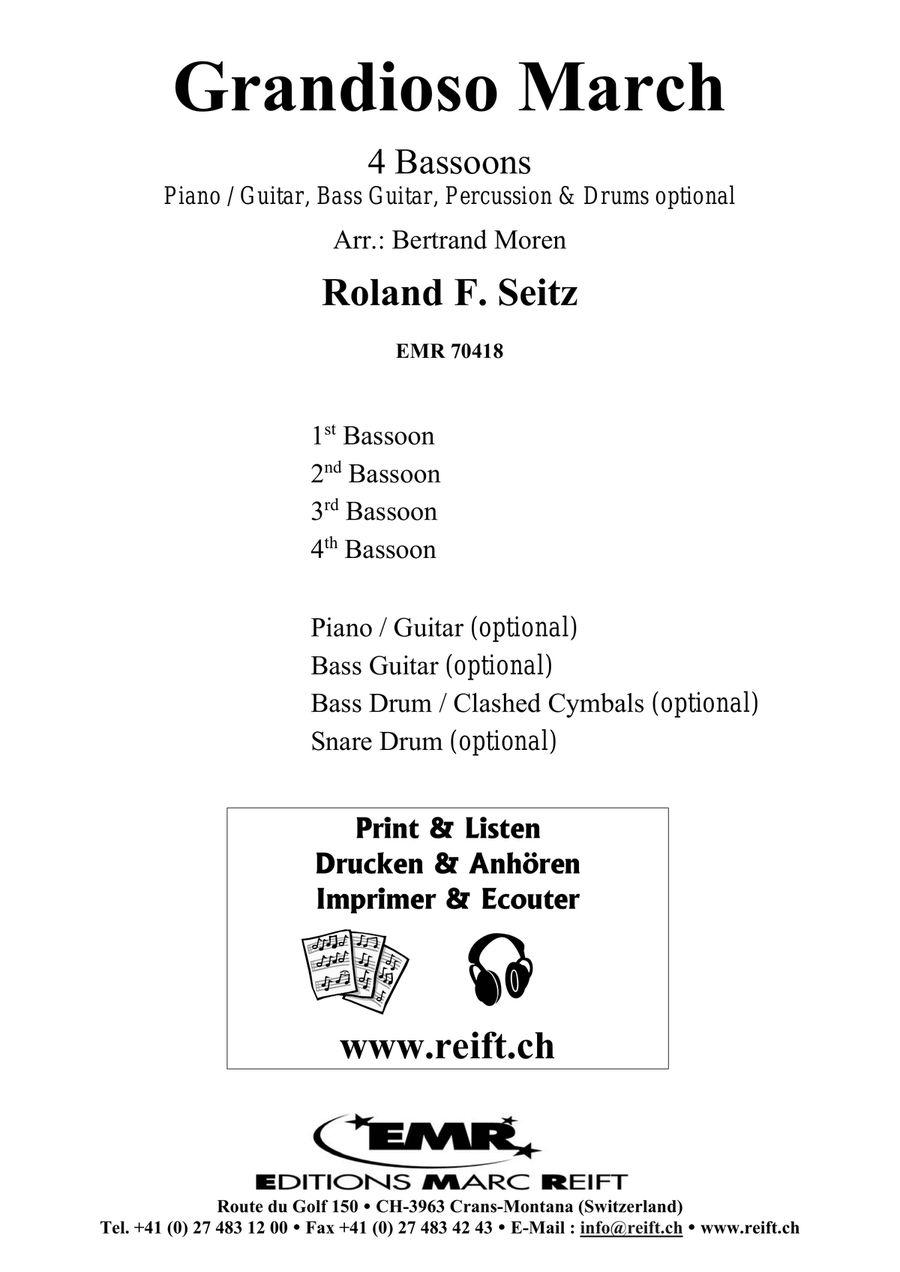 Grandioso March Grandioso March Bassoon Quartet scores gallery preview page 2