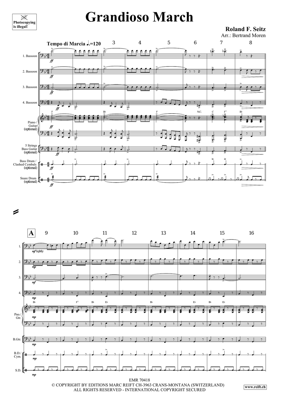 Grandioso March Grandioso March Bassoon Quartet scores gallery preview page 3