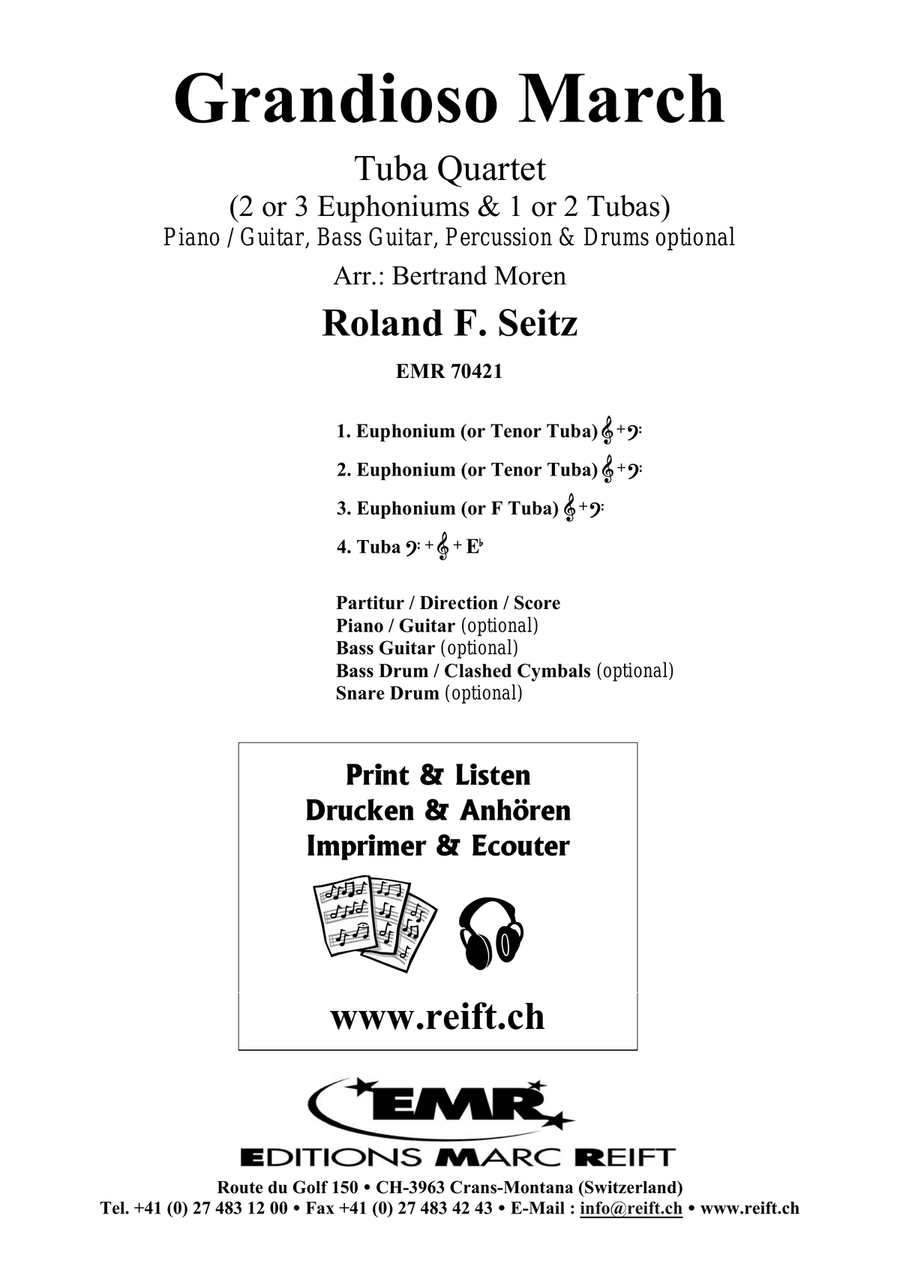 Grandioso March Grandioso March Tuba Quartet scores gallery preview page 2