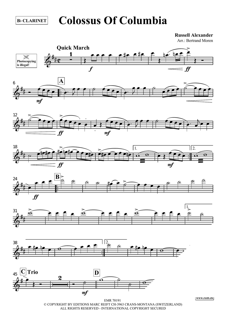 Colossus Of Columbia Colossus Of Columbia Clarinet Solo scores gallery preview page 3