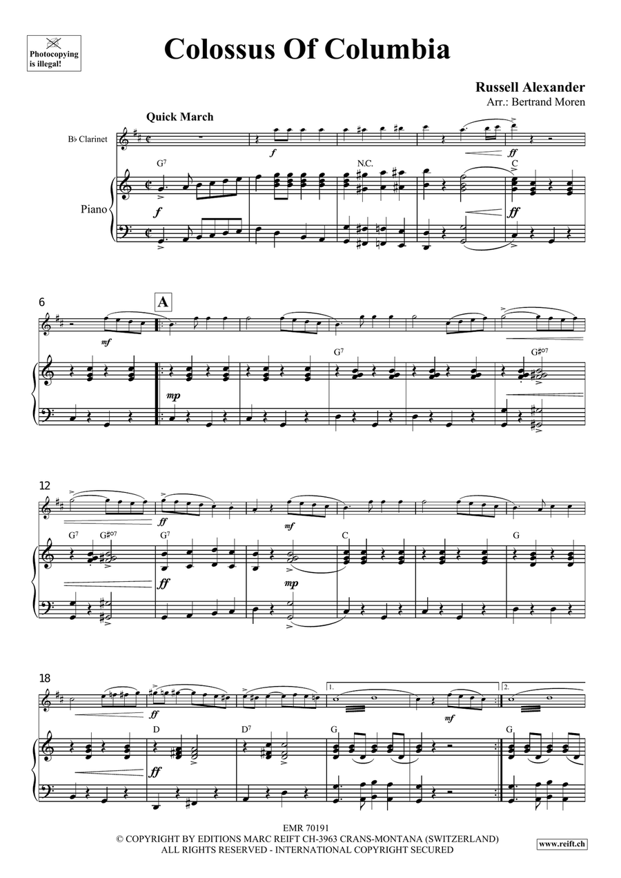 Colossus Of Columbia Colossus Of Columbia Clarinet Solo scores gallery preview page 4