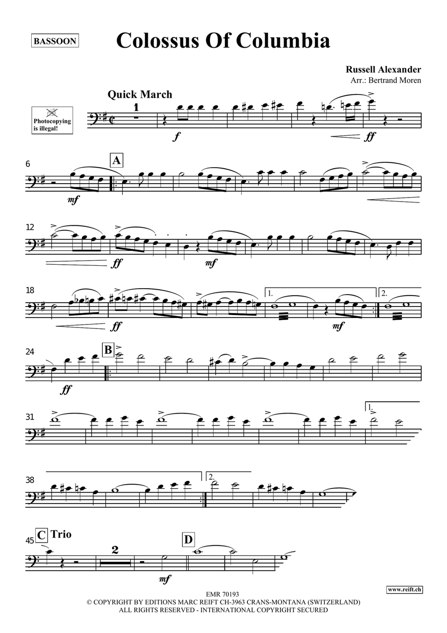 Colossus Of Columbia Colossus Of Columbia Bassoon Solo scores gallery preview page 3
