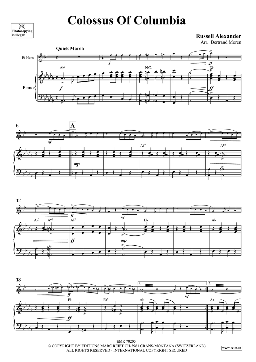 Colossus Of Columbia Colossus Of Columbia Horn scores gallery preview page 4