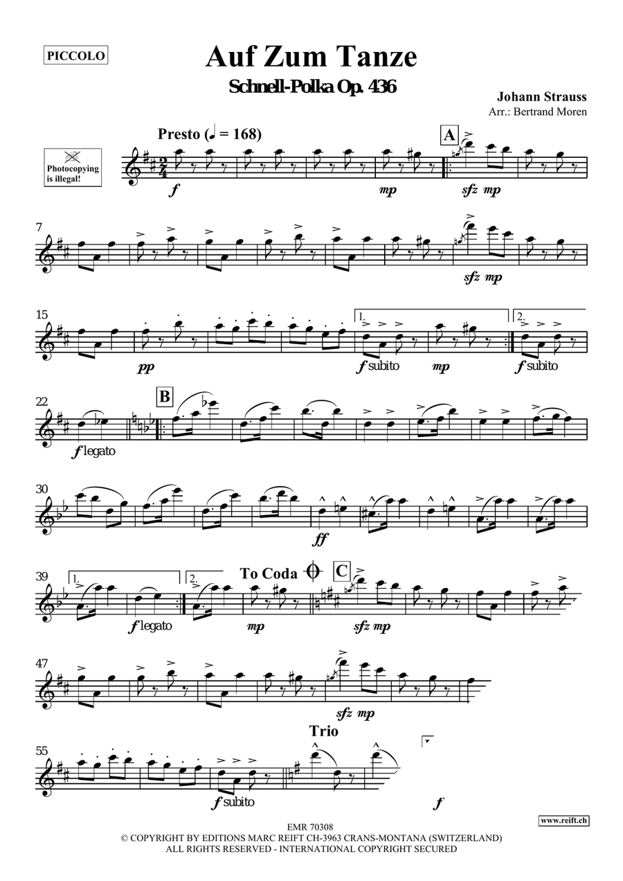 Auf Zum Tanze Auf Zum Tanze Piccolo scores gallery preview page 3