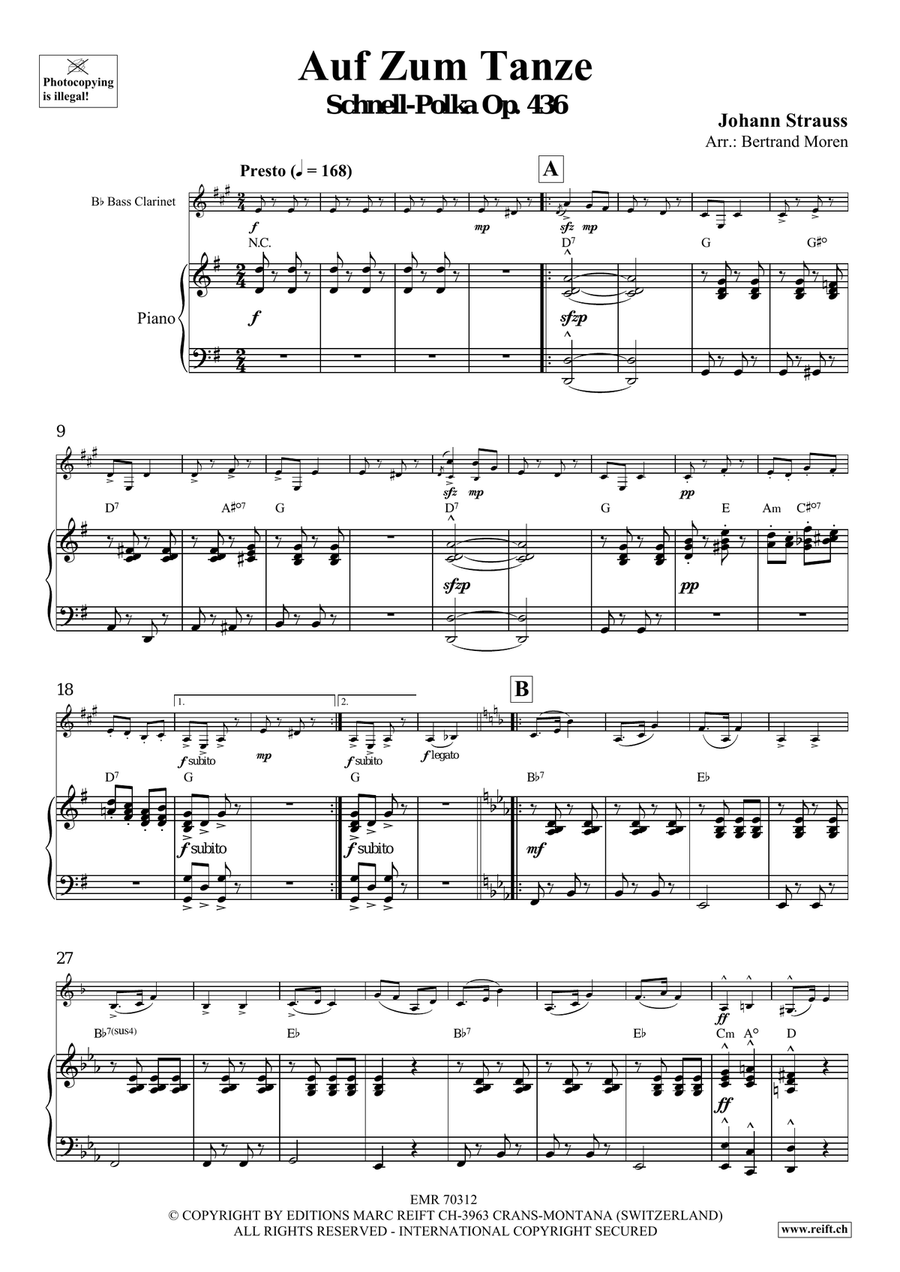 Auf Zum Tanze Auf Zum Tanze Bass Clarinet scores gallery preview page 4
