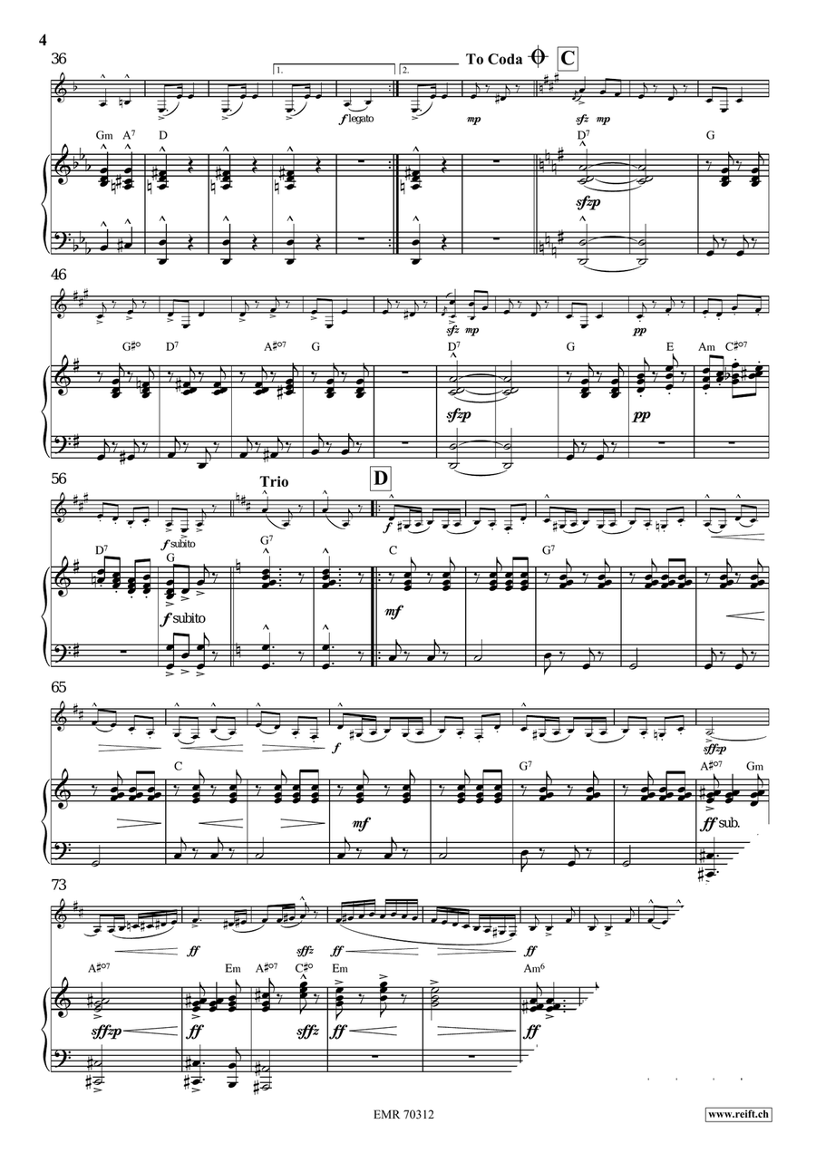 Auf Zum Tanze Auf Zum Tanze Bass Clarinet scores gallery preview page 5