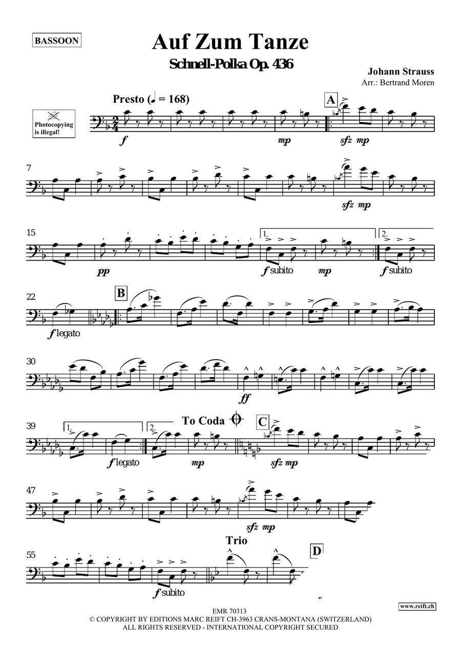 Auf Zum Tanze Bassoon Solo scores gallery preview page 3