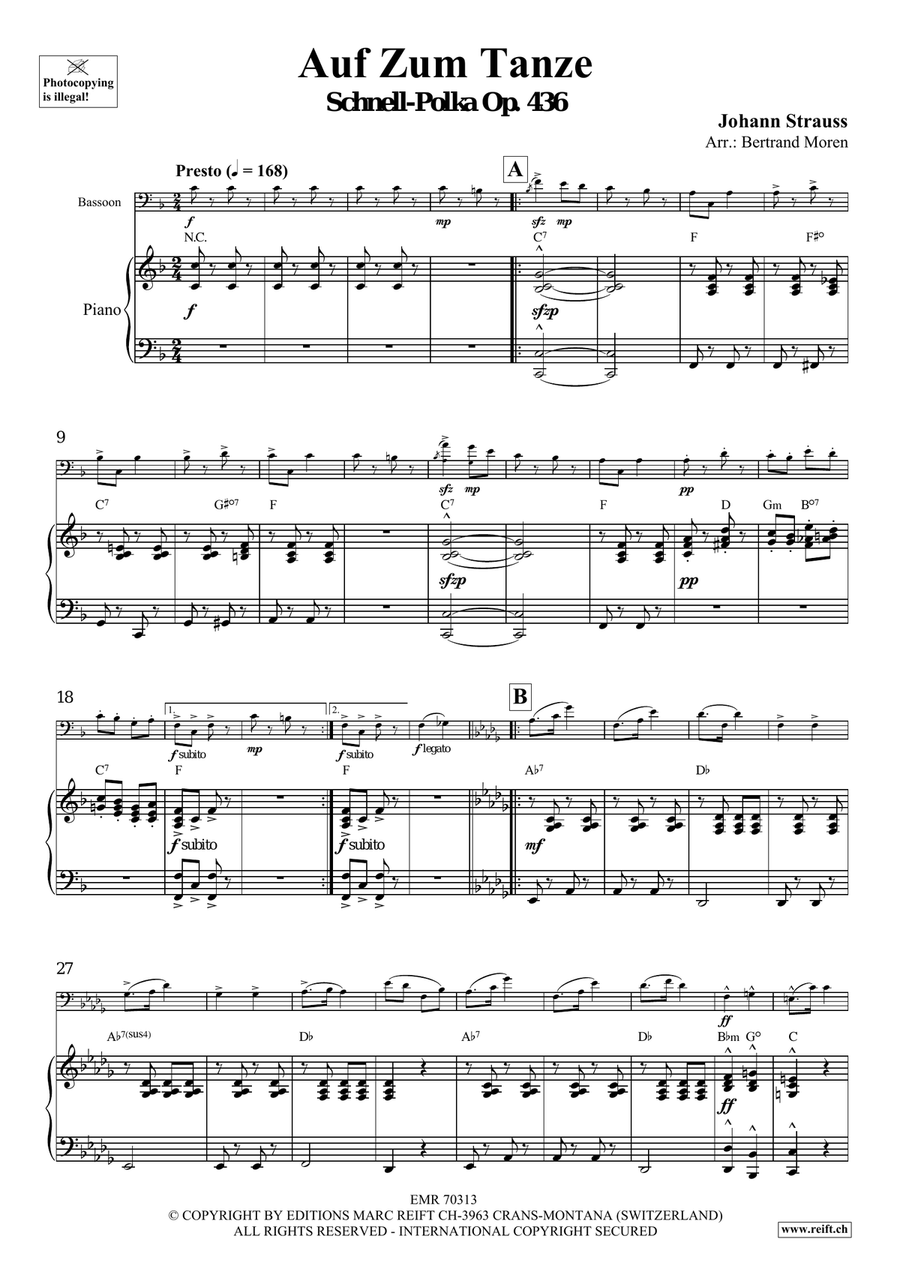 Auf Zum Tanze Bassoon Solo scores gallery preview page 4