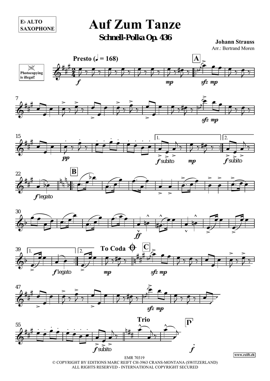 Auf Zum Tanze Auf Zum Tanze Alto Saxophone scores gallery preview page 3