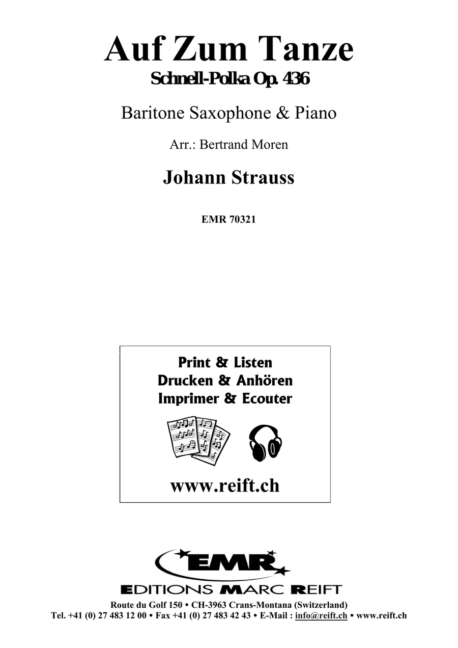 Auf Zum Tanze Baritone Saxophone scores gallery preview page 2