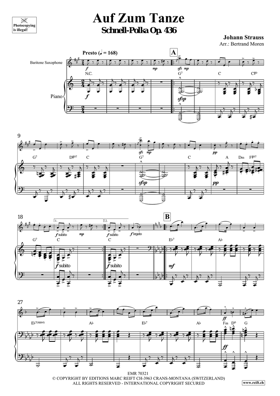 Auf Zum Tanze Baritone Saxophone scores gallery preview page 4