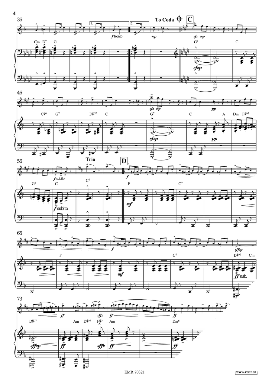 Auf Zum Tanze Baritone Saxophone scores gallery preview page 5
