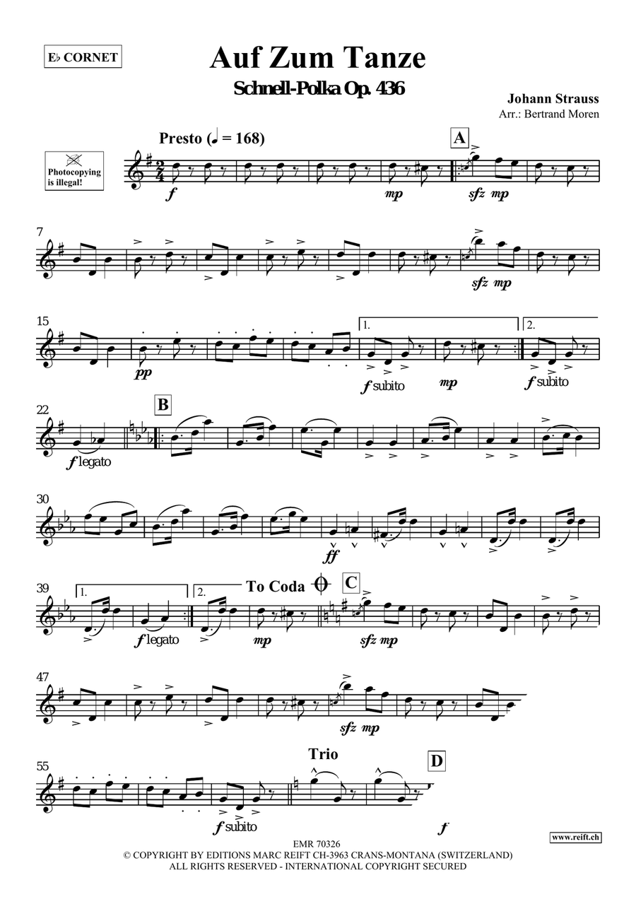 Auf Zum Tanze Auf Zum Tanze Cornet scores gallery preview page 3
