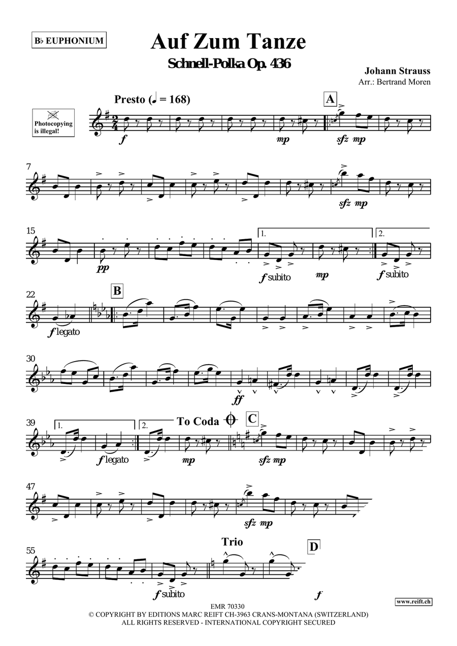 Auf Zum Tanze Auf Zum Tanze Euphonium scores gallery preview page 3