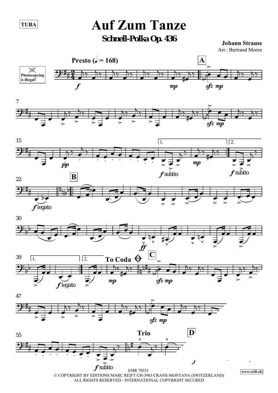 Auf Zum Tanze Auf Zum Tanze Tuba scores gallery preview page 3