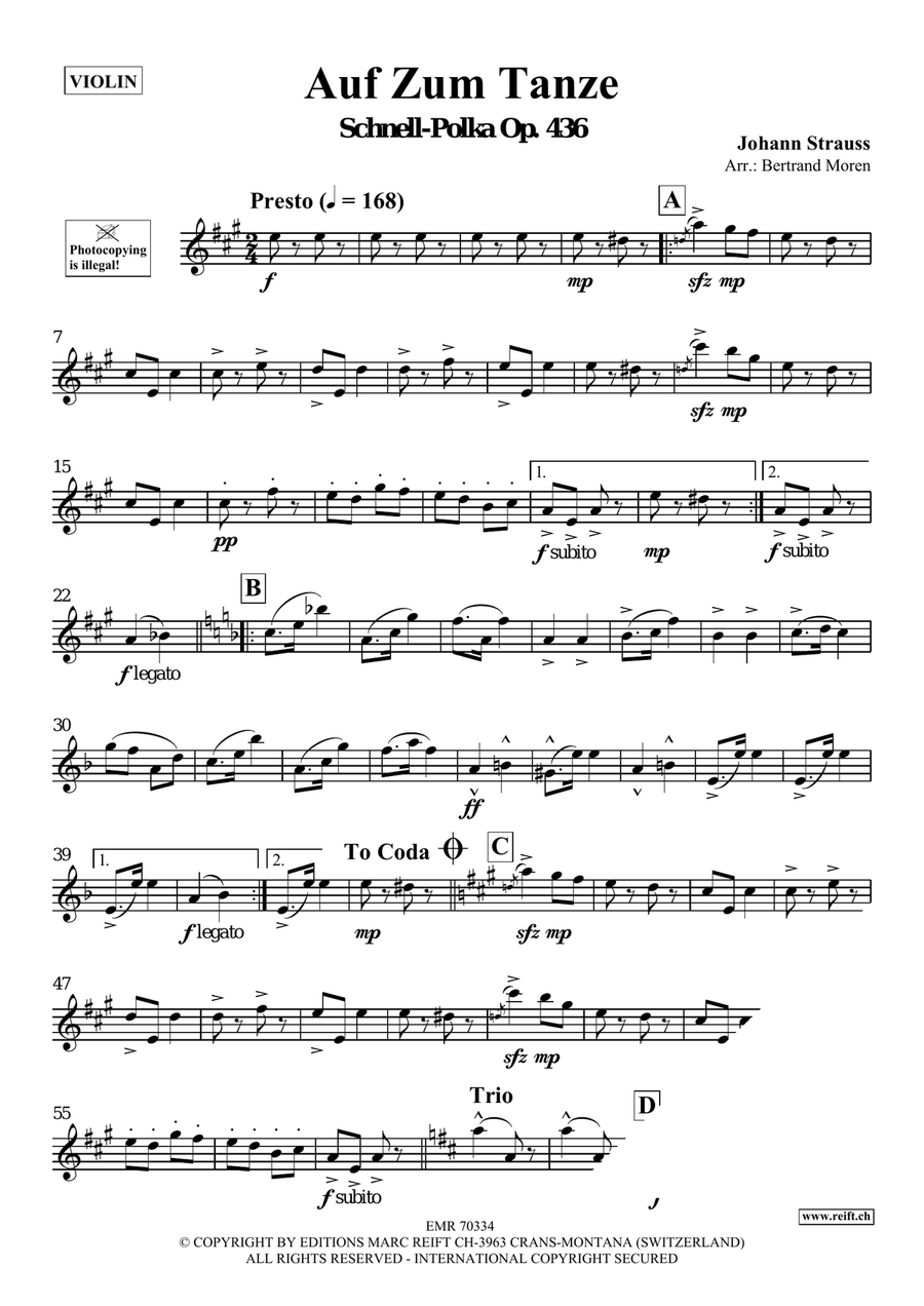 Auf Zum Tanze Auf Zum Tanze Violin Solo scores gallery preview page 3