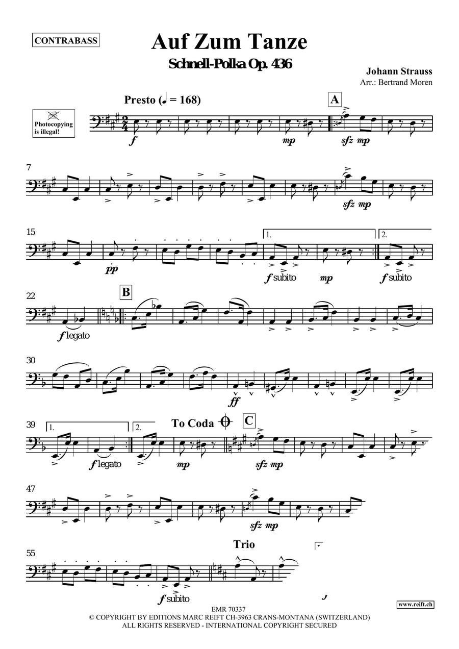 Auf Zum Tanze Auf Zum Tanze Double Bass scores gallery preview page 3