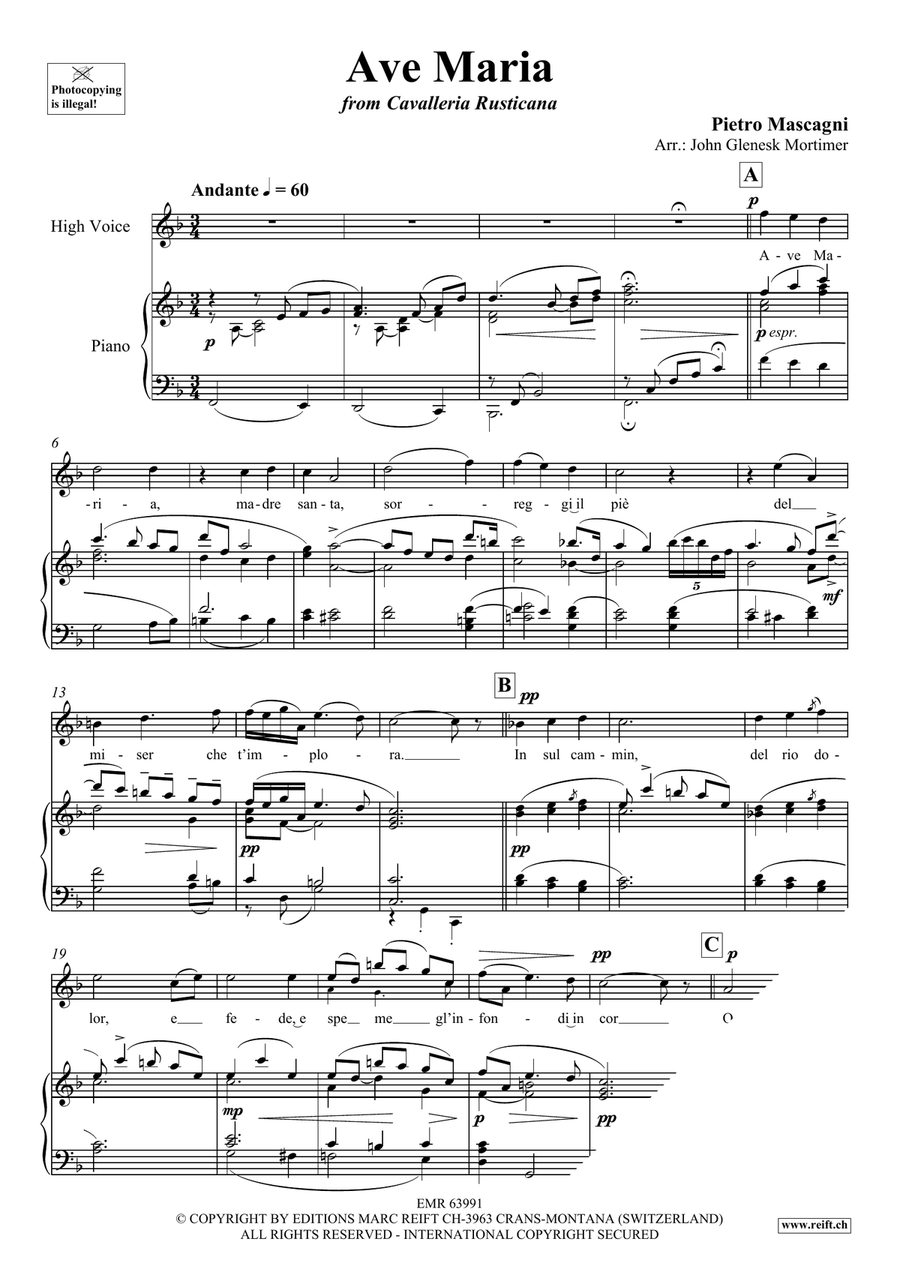 Ave Maria Ave Maria Voice scores gallery preview page 3