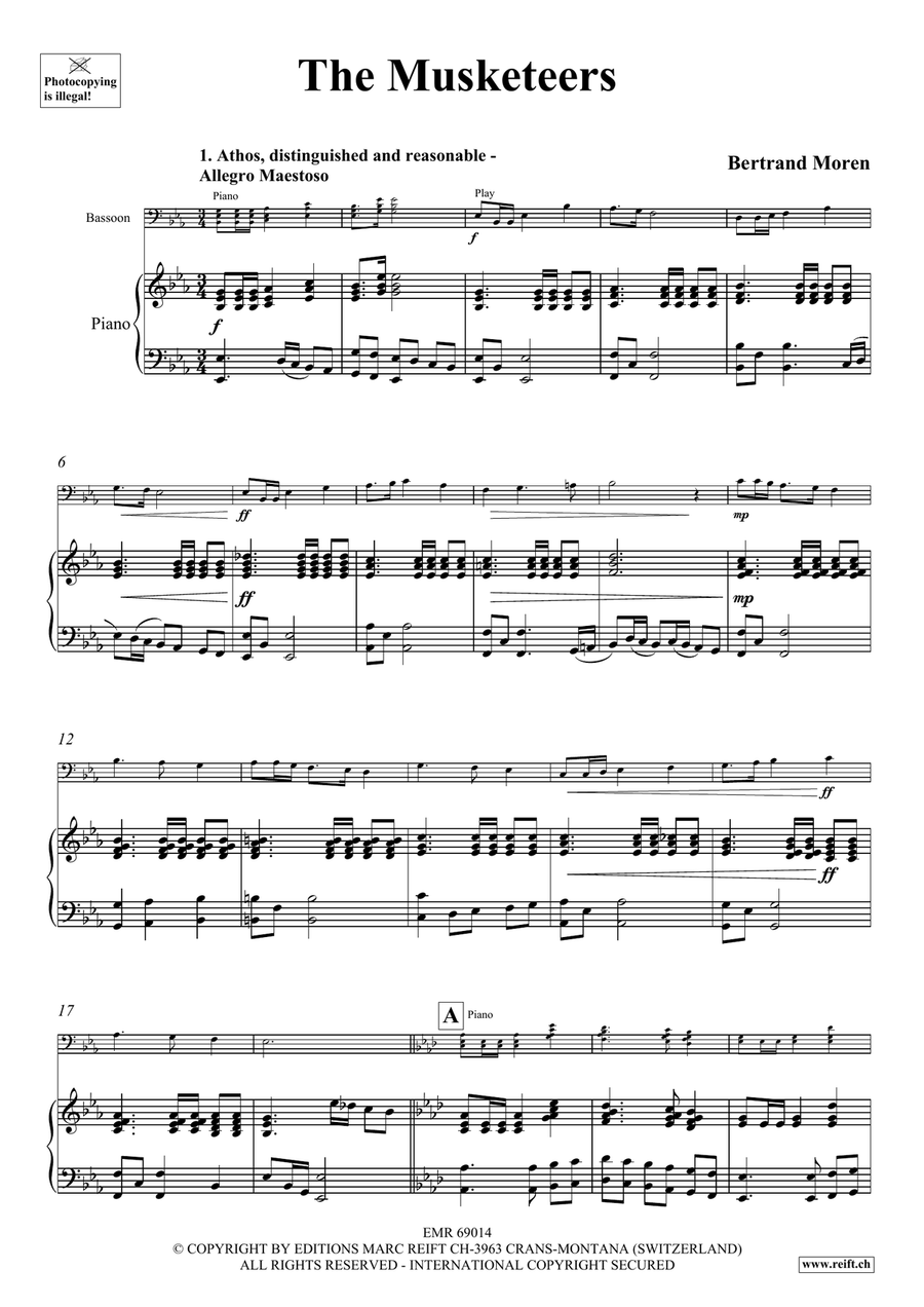 The Musketeers The Musketeers Bassoon Solo scores gallery preview page 4