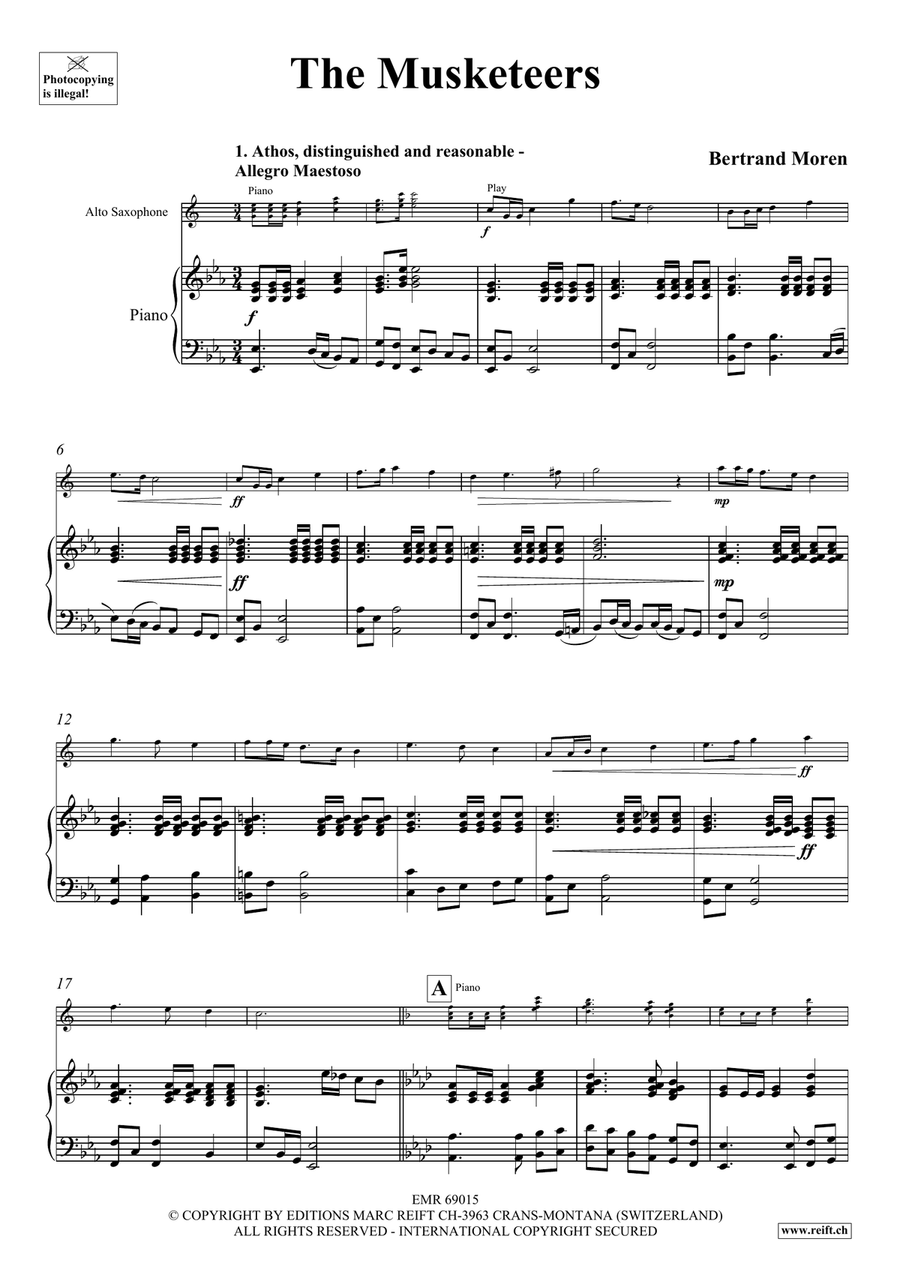 The Musketeers The Musketeers Alto Saxophone scores gallery preview page 4