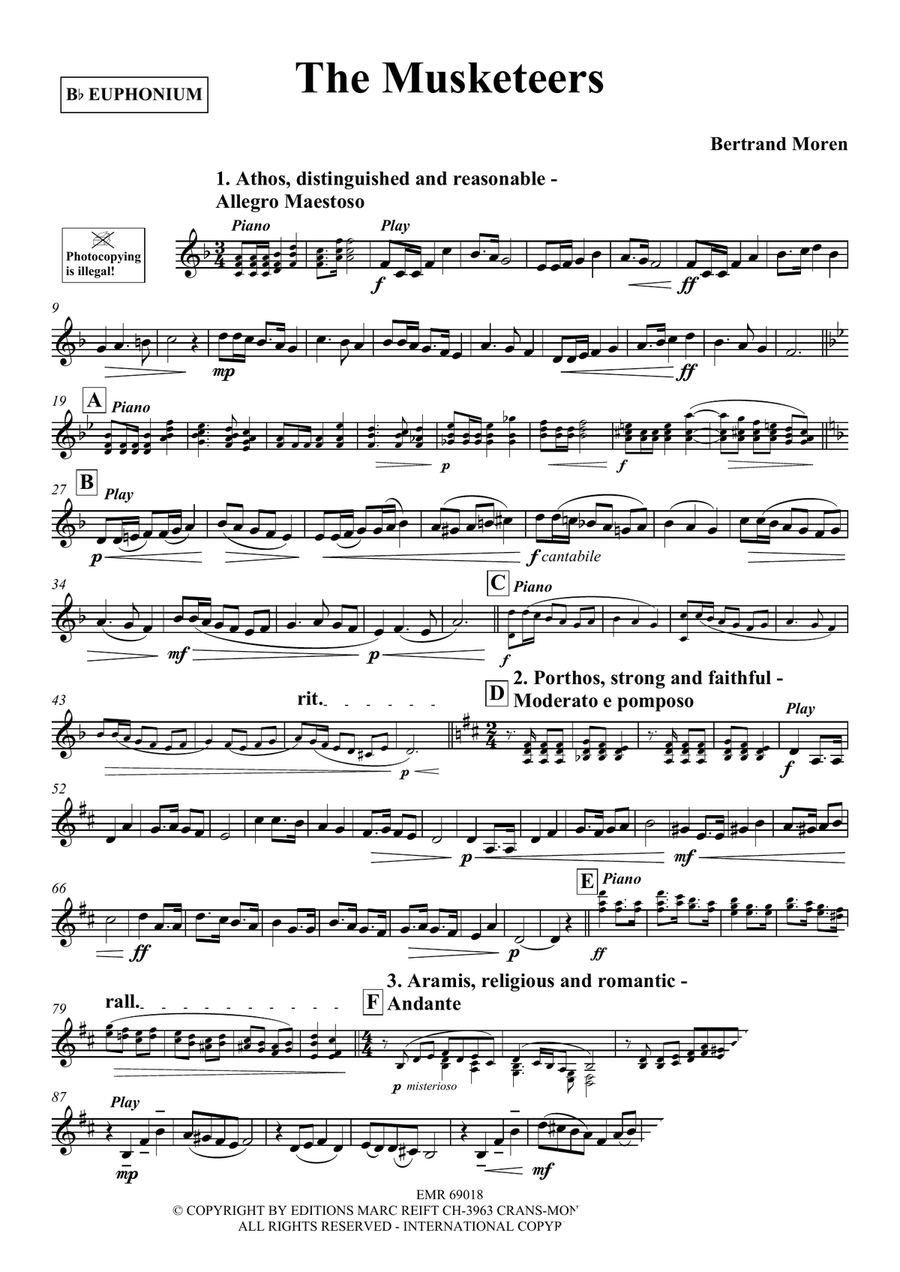 The Musketeers The Musketeers Euphonium scores gallery preview page 3