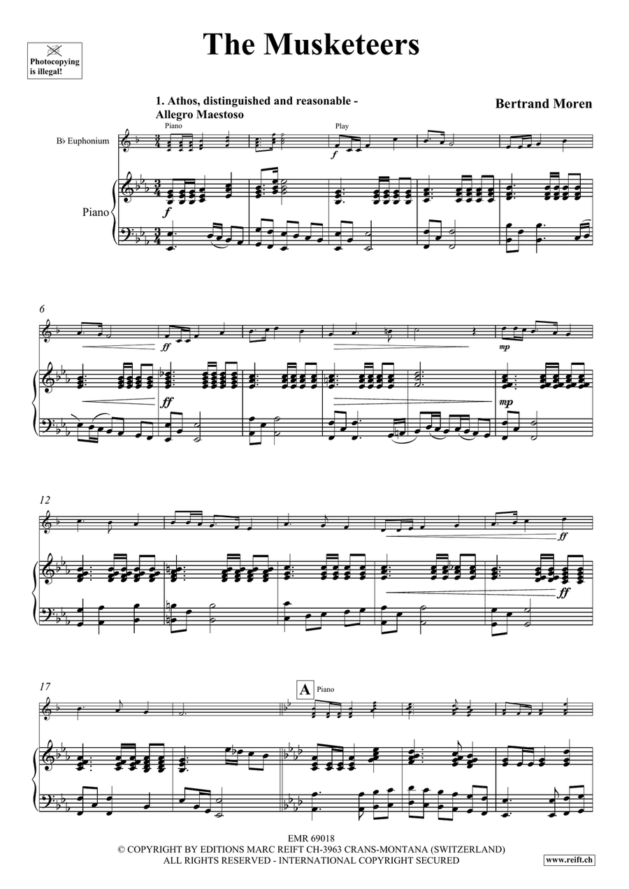 The Musketeers The Musketeers Euphonium scores gallery preview page 4