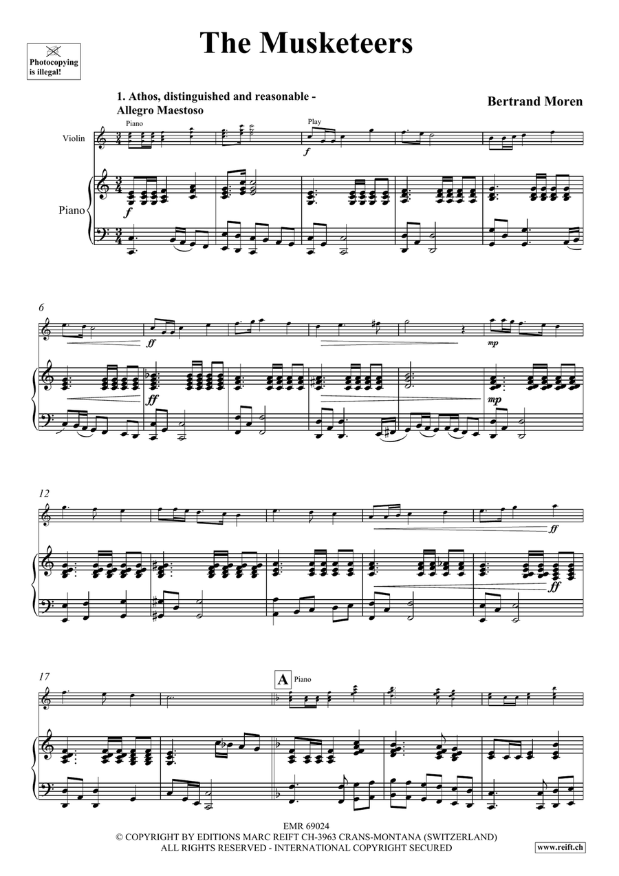 The Musketeers The Musketeers Violin Solo scores gallery preview page 4