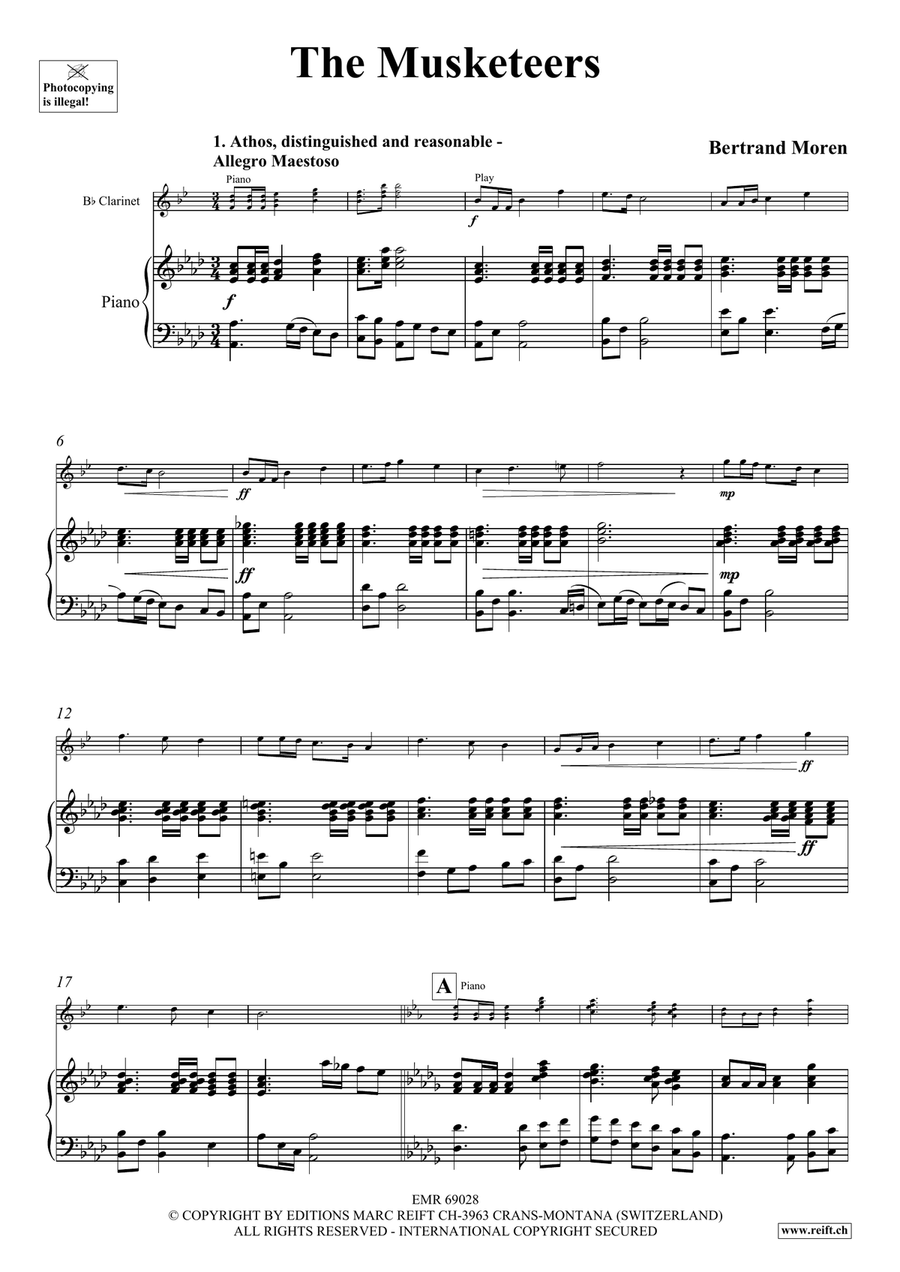 The Musketeers The Musketeers Clarinet Solo scores gallery preview page 4