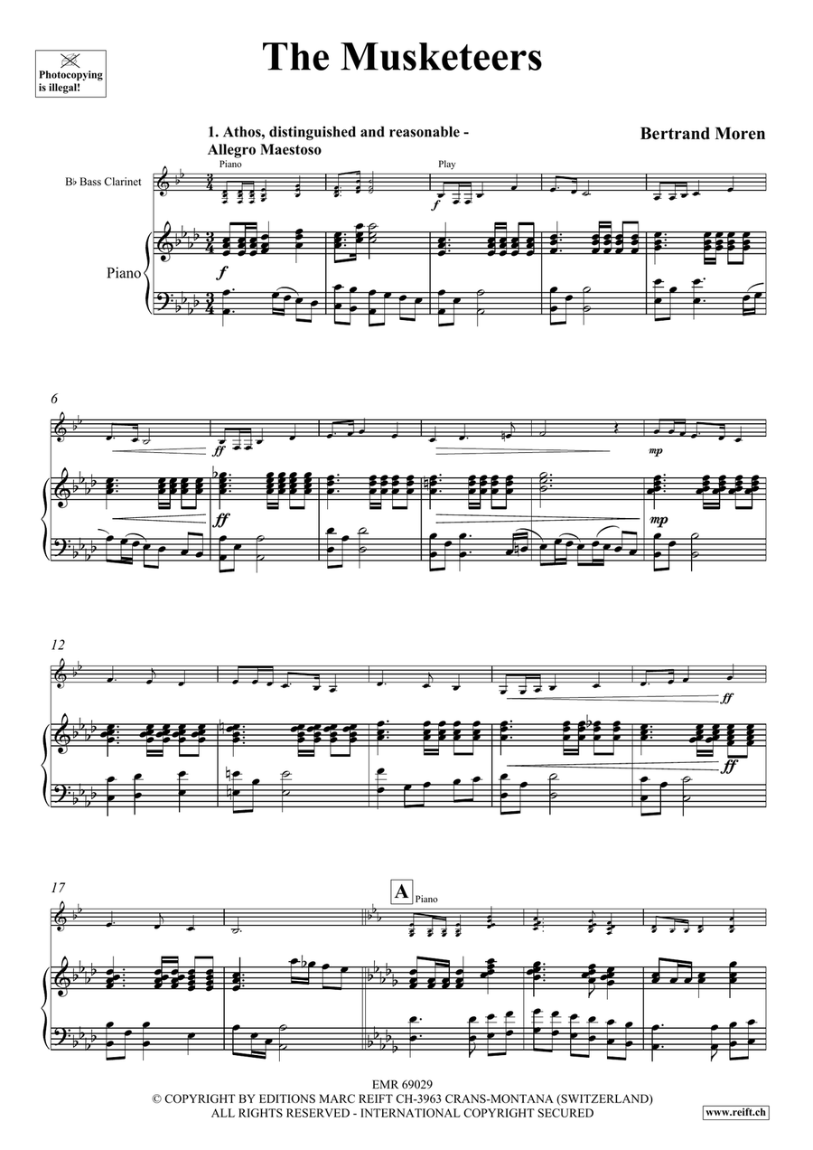 The Musketeers The Musketeers Bass Clarinet scores gallery preview page 4