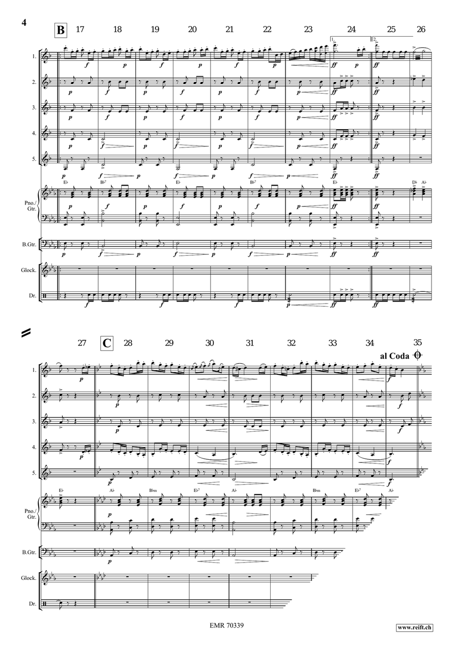 Albion Polka Albion Polka Clarinet Quintet scores gallery preview page 4